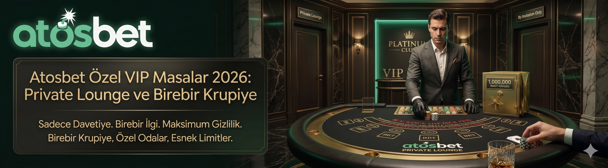 Atosbet Private Lounge birebir VIP canlı casino masası