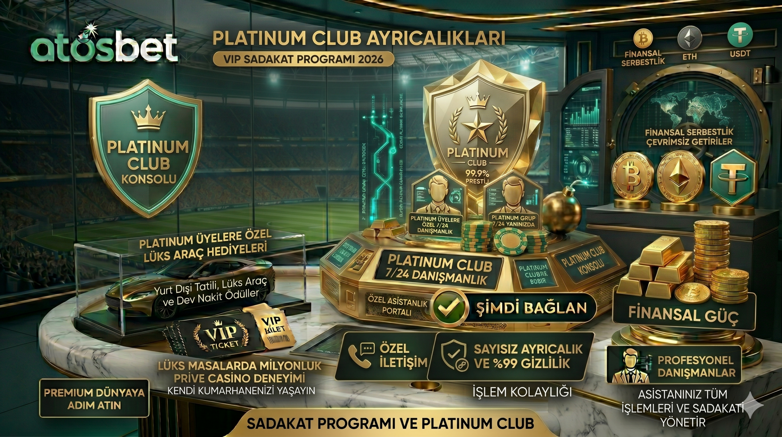 Atosbet Platinum Club VIP üyelik avantajları ve elit sadakat programı