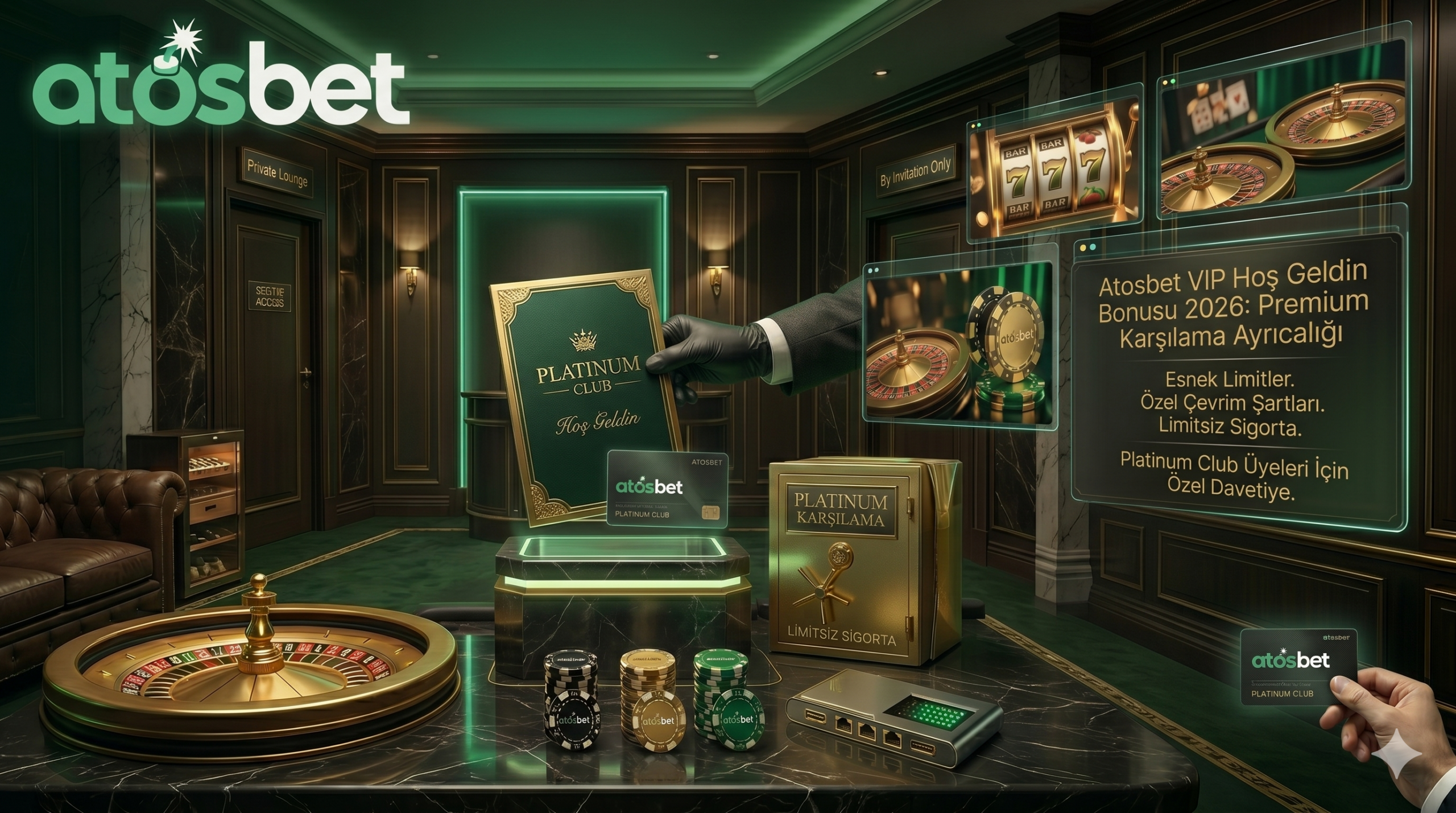 Atosbet elit oyuncular için özel VIP hoş geldin bonusu ve premium karşılama