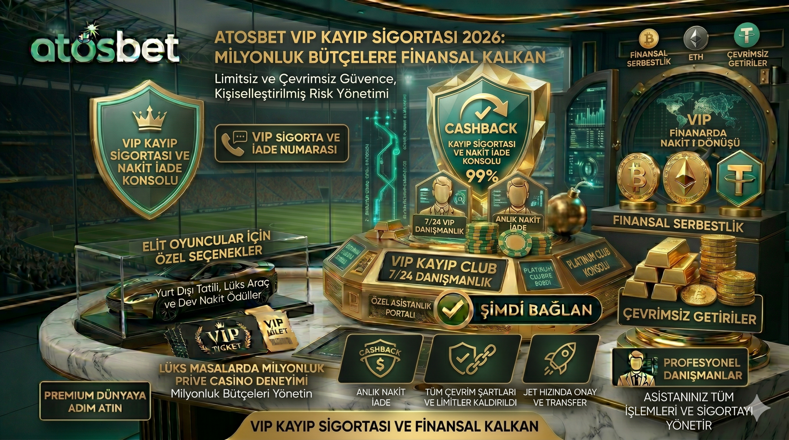 Atosbet VIP kayıp sigortası ve limitsiz nakit iade avantajları
