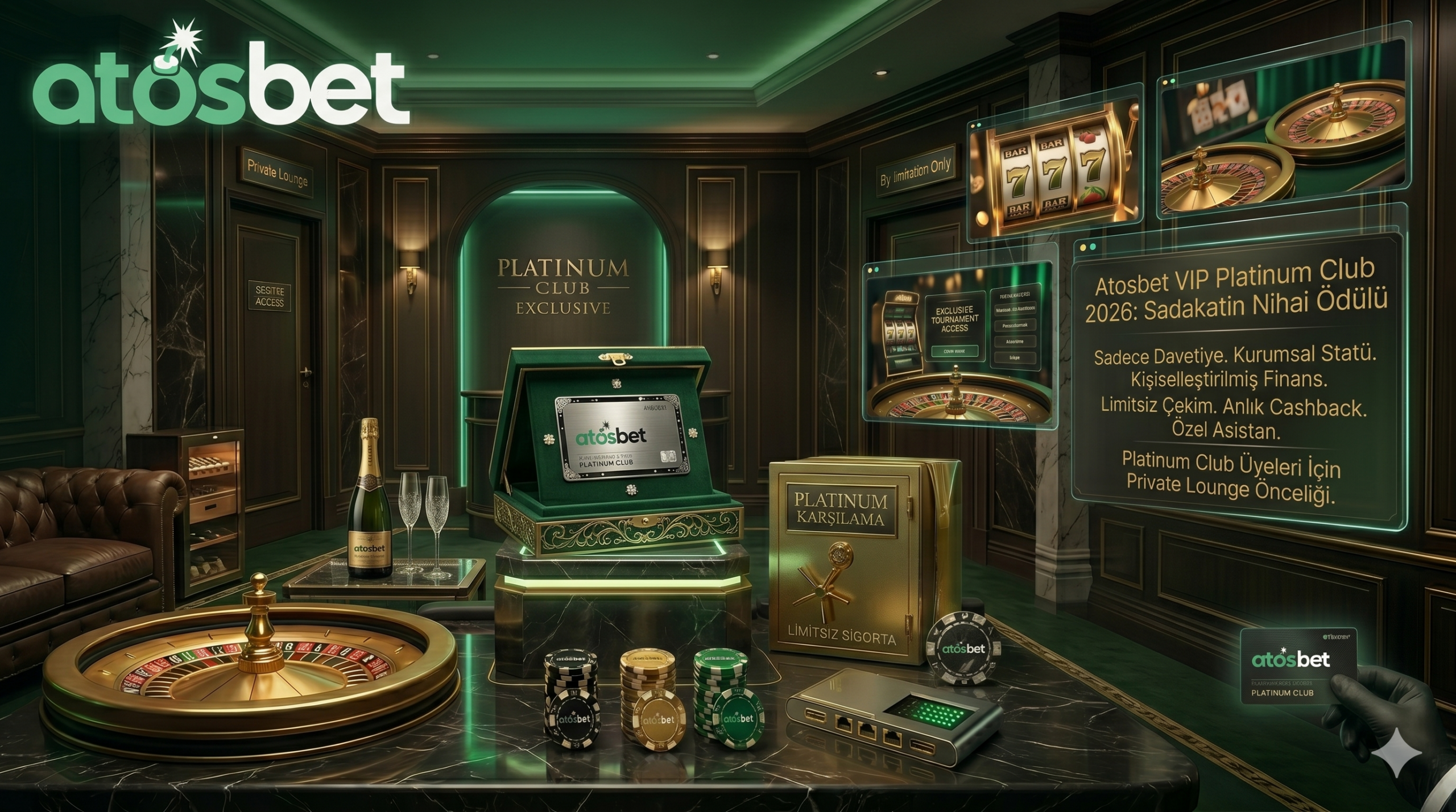 Atosbet Platinum Club üyelik statüsü ve elit VIP ayrıcalıklar ekranı.