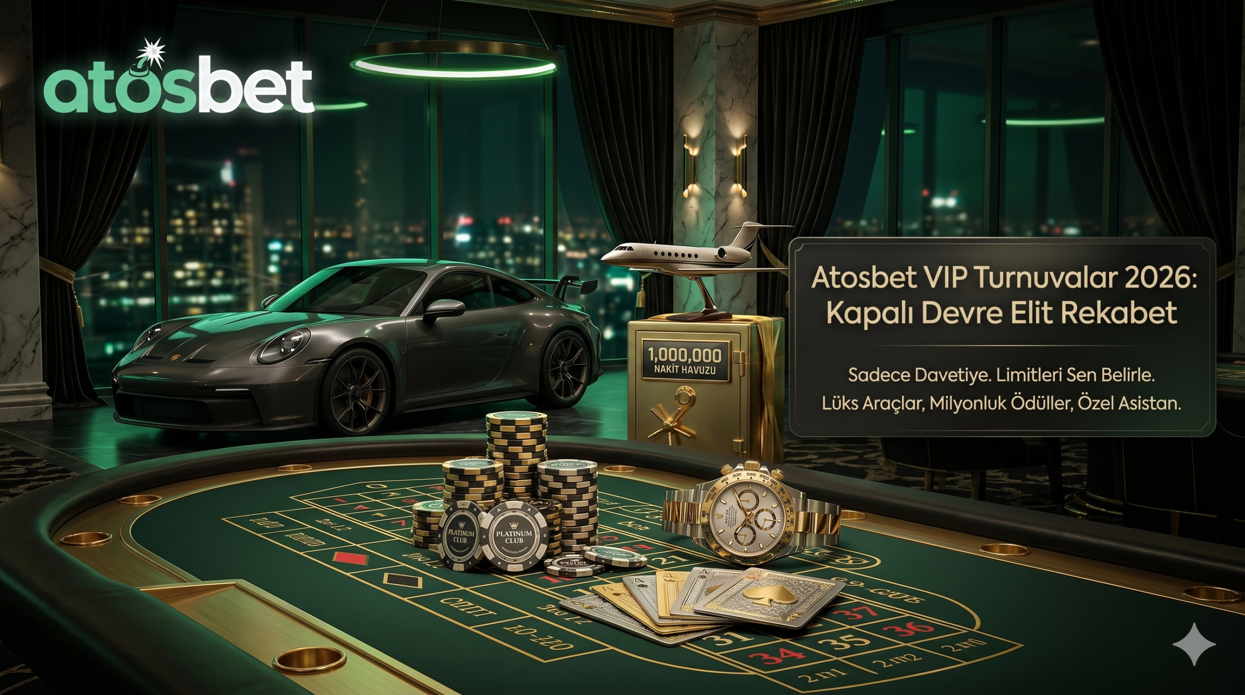 Atosbet kapalı devre VIP casino turnuvaları ve lüks ödül havuzu